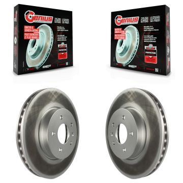 Front Coated Disc Brake Rotors Pair For Cadillac ATS CT4 KG-100061