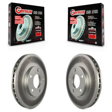 Front Coated Disc Brake Rotors Pair For Ford Mustang KG-100066