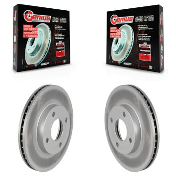 Front Coated Disc Brake Rotors Pair For Ford Focus KG-100071