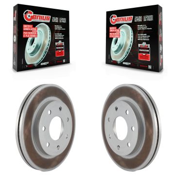 Front Coated Disc Brake Rotors Pair For Ford F-150 Lincoln Mark LT 4WD KG-100079