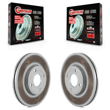 Front Coated Disc Brake Rotors Pair For 2005-2007 Ford Focus KG-100086