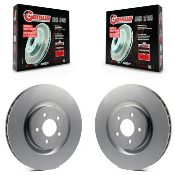 Front Coated Disc Brake Rotors Pair For Ford Mustang KG-100090