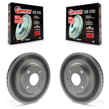 Front Coated Disc Brake Rotors Pair For 2008-2011 Ford Focus KG-100094