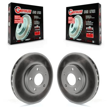 Front Coated Disc Brake Rotors Pair For Ford Focus C-Max KG-100102