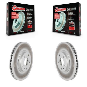 Front Coated Disc Brake Rotors Pair For Ford Fusion Lincoln MKZ KG-100104