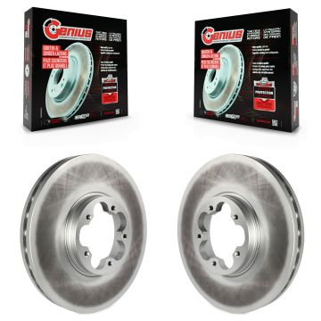 Front Coated Disc Brake Rotors Pair For Ford Transit-250 Transit-150 Transit-350 E-Transit KG-100107