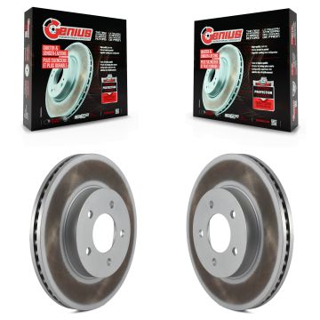 Front Coated Disc Brake Rotors Pair For Chrysler Intrepid Dodge 300M Concorde LHS KG-100114