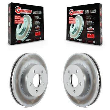 Front Coated Disc Brake Rotors Pair For 2002-2007 Jeep Liberty KG-100120
