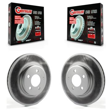 Front Coated Disc Brake Rotors Pair For Dodge Chrysler 300 Charger Challenger Magnum KG-100127