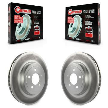 Front Coated Disc Brake Rotors Pair For Dodge Chrysler 300 Charger Challenger Magnum KG-100128
