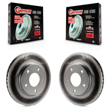 Front Coated Disc Brake Rotors Pair For Mitsubishi Lancer Dodge Caliber KG-100133