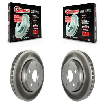 Front Coated Disc Brake Rotors Pair For Jeep Wrangler JK KG-100135