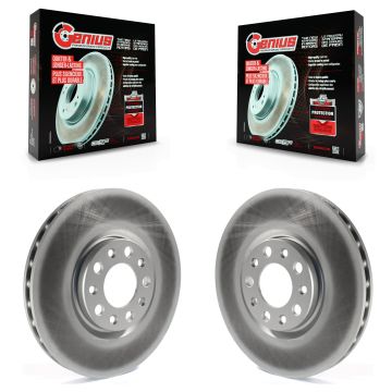 Front Coated Brake Rotors Pair For Jeep Compass Chrysler 200 Dodge Dart Renegade Fiat 500X KG-100146
