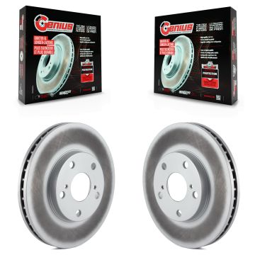 Front Coated Disc Brake Rotors Pair For Toyota Camry Sienna Solara Avalon Lexus ES300 KG-100153