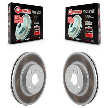 Front Coated Disc Brake Rotors Pair For Toyota Corolla Prius Prizm Chevrolet Geo KG-100155