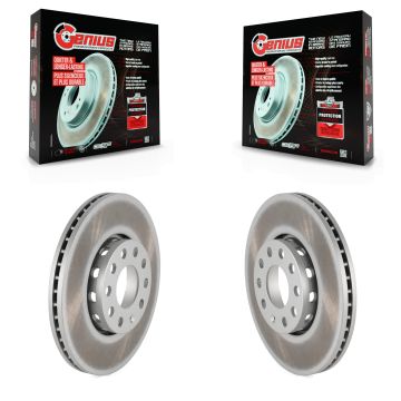 Front Coated Disc Brake Rotors Pair For Audi A4 Quattro Volkswagen Passat A6 S6 100 KG-100157