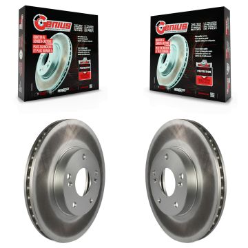 Front Coated Disc Brake Rotors Pair For Honda Civic Accord Acura Fit CSX Element ILX CR-Z KG-100161