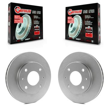 Front Coated Disc Brake Rotors Pair For Mitsubishi Lancer Galant KG-100169