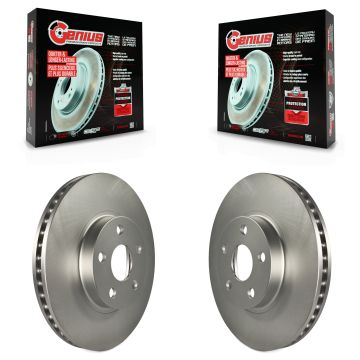 Front Coated Disc Brake Rotors Pair For Toyota Corolla Matrix Pontiac Vibe Celica Scion tC KG-100174