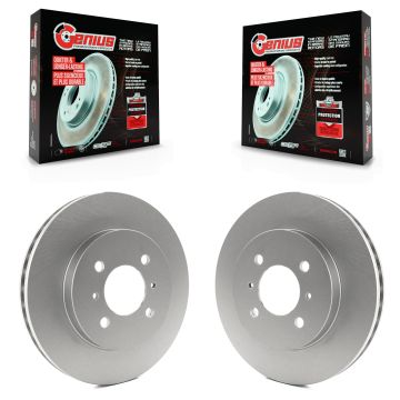 Front Coated Disc Brake Rotors Pair For Mitsubishi Lancer Mirage KG-100176