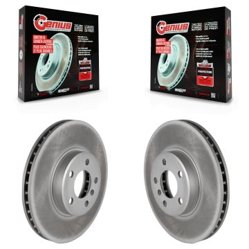 Front Coated Disc Brake Rotors Pair For BMW X5 KG-100179