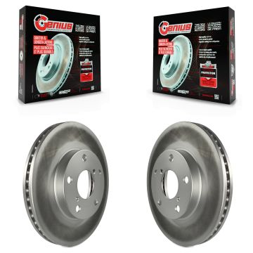 Front Coated Disc Brake Rotors Pair For Toyota RAV4 KG-100182