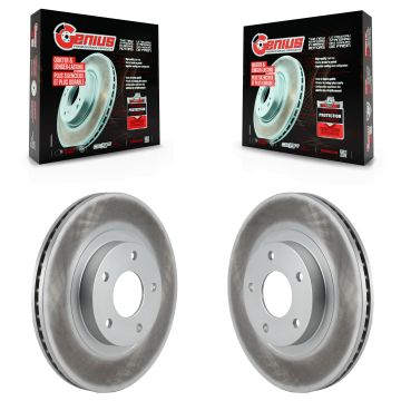 Front Coated Disc Brake Rotors Pair For Nissan Altima Maxima INFINITI I35 KG-100189