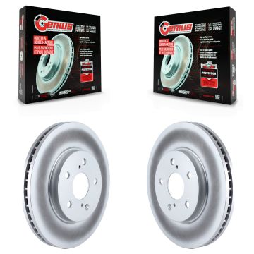 Front Coated Disc Brake Rotors Pair For Toyota Sienna Camry Solara Avalon Lexus ES300 KG-100190