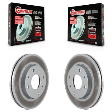 Front Coated Disc Brake Rotors Pair For Hyundai Elantra Sonata Kia Optima Magentis KG-100198