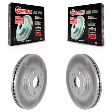 Front Coated Disc Brake Rotors Pair For Toyota Highlander KG-100203