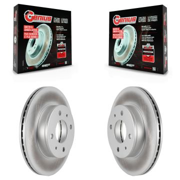 Front Coated Disc Brake Rotors Pair For Hyundai Accent KG-100206