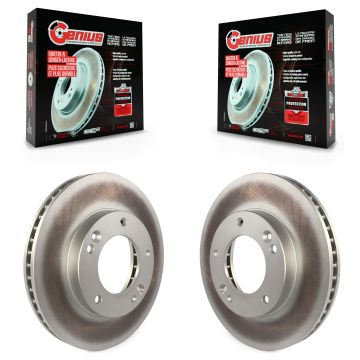 Front Coated Disc Brake Rotors Pair For 2003-2006 Kia Sorento KG-100225