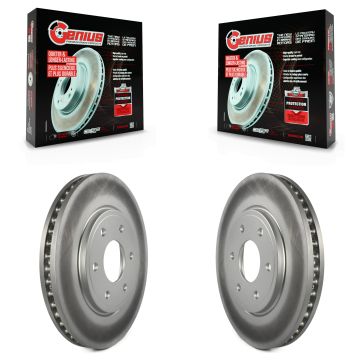 Front Coated Disc Brake Rotors Pair For Nissan Frontier Suzuki Equator KG-100236