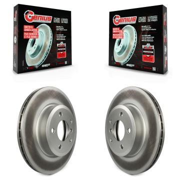 Front Coated Disc Brake Rotors Pair For 2004-2010 BMW X3 KG-100244