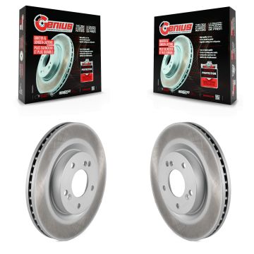 Front Coated Disc Brake Rotors Pair For Mitsubishi Eclipse Galant KG-100250