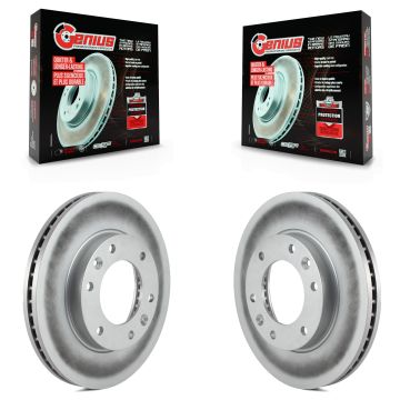 Front Coated Disc Brake Rotors Pair For Kia Sedona Hyundai Entourage KG-100254