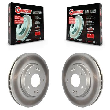 Front Coated Disc Brake Rotors Pair For Hyundai Elantra KG-100261