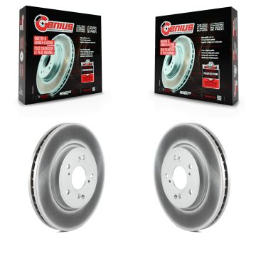 Front Coated Disc Brake Rotors Pair For Honda CR-V Acura RDX Accord Crosstour KG-100263