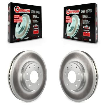 Front Coated Disc Brake Rotors Pair For Mazda CX-7 Ford Edge Lincoln MKX KG-100265