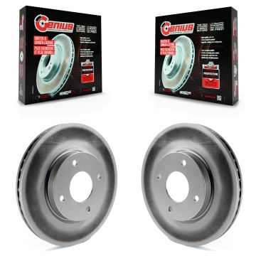 Front Coated Disc Brake Rotors Pair For Nissan Versa Sentra Cube KG-100270