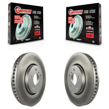 Front Coated Disc Brake Rotors Pair For INFINITI FX35 FX45 FX37 QX70 KG-100273