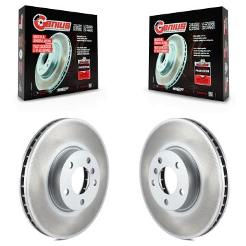Front Coated Disc Brake Rotors Pair For BMW X5 X6 KG-100278