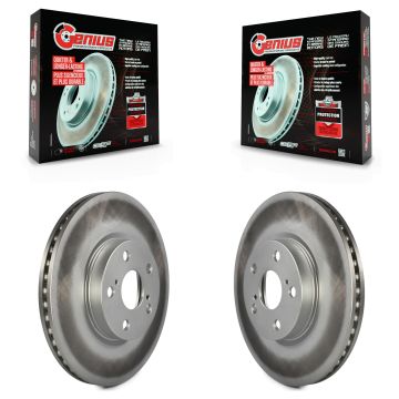 Front Coated Disc Brake Rotors Pair For Toyota Corolla Matrix Pontiac Vibe Scion xD KG-100287