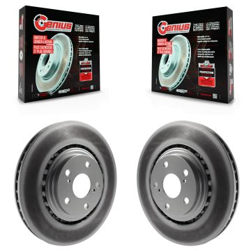 Front Coated Brake Rotor Pair For Toyota Highlander Sienna Lexus RX350 NX300 NX200t RX450h KG-100290