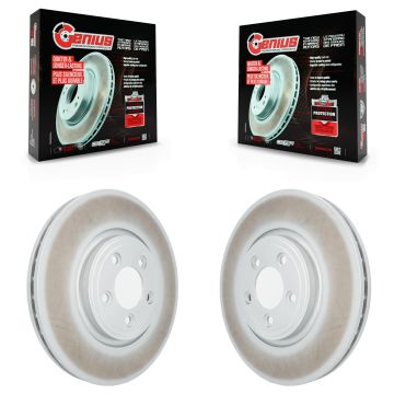 Front Coated Disc Brake Rotors Pair For Jaguar XF XK Vanden Plas S-Type XJ8 KG-100294