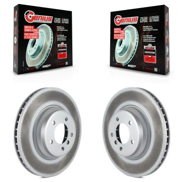 Front Coated Disc Brake Rotors Pair For BMW X1 335i xDrive 335xi 335is 335d KG-100296