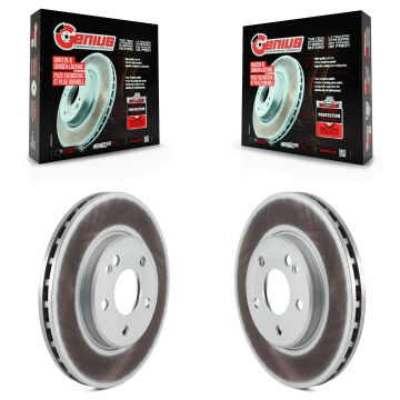 Front Coated Disc Brake Rotors Pair For 2006-2011 Mercedes-Benz B200 KG-100299