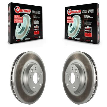 Front Coated Disc Brake Rotors Pair For Volvo Land Rover Range Evoque XC70 S60 V60 S80 V70 KG-100306