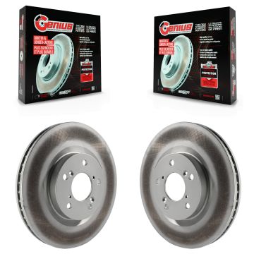 Front Coated Disc Brake Rotors Pair For Honda Odyssey Acura TL KG-100308