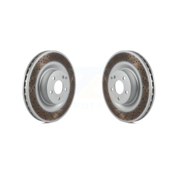 Front Coated Brake Rotor Pair For Mercedes-Benz S550 S450 SL550 CL550 S350 S400 S600 CL600 KG-100309